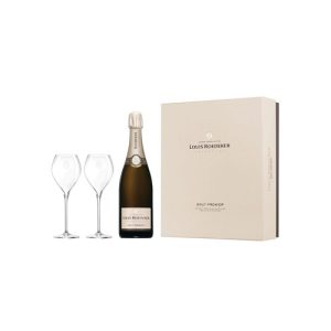 Louis Roederer Brut Premier NV 75cl + 2 Glasses Gift Set
