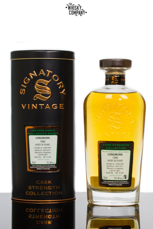 Longmorn 1990 Aged 26 Years Single Malt Scotch Whisky – Signatory Vintage (700ml)