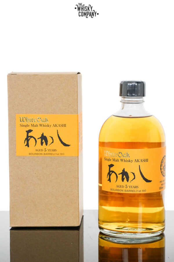 Akashi White Oak 5 Years Old Japanese Single Malt Whisky – First Fill Bourbon Matured (500ml)