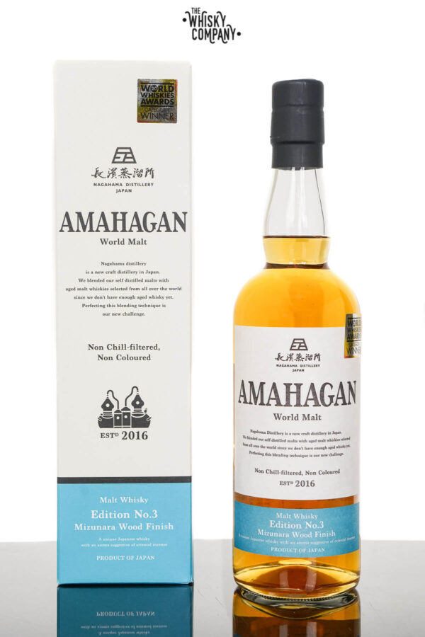 Amahagan World Malt Edition No.3 Mizunara Wood Finish Japanese Malt Whisky (700ml)
