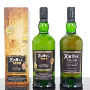 Ardbeg Drum Islay Single Malt Scotch Whisky PLUS Ardbeg Uigeadail (2 x 700ml)