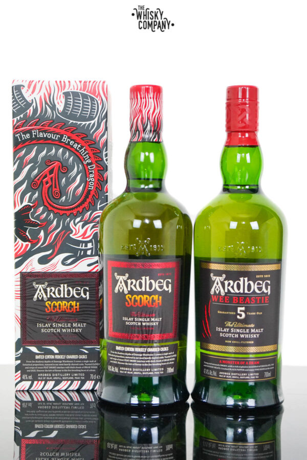 Ardbeg Scorch & Ardbeg Wee Beastie Islay Single Malt Scotch Whisky – Ardbeg Day Release 2021 (2 x 700ml)