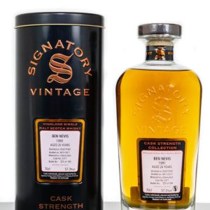Ben Nevis 1991 Aged 26 Years Old (cask 2377) Single Malt Scotch Whisky – Signatory Vintage  (700ml)