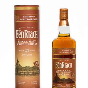 BenRiach Aged 21 Years Tawny Port Cask Finish Speyside Single Malt Scotch Whisky (700ml)