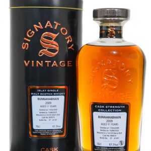Bunnahabhain 2009 Aged 15 Years Cask Strength Single Malt Scotch Whisky – Signatory Vintage (700ml)