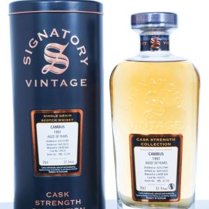 Cambus 1991 Aged 30 Years Cask Strength Single Malt Scotch Whisky – Signatory Vintage (700ml)