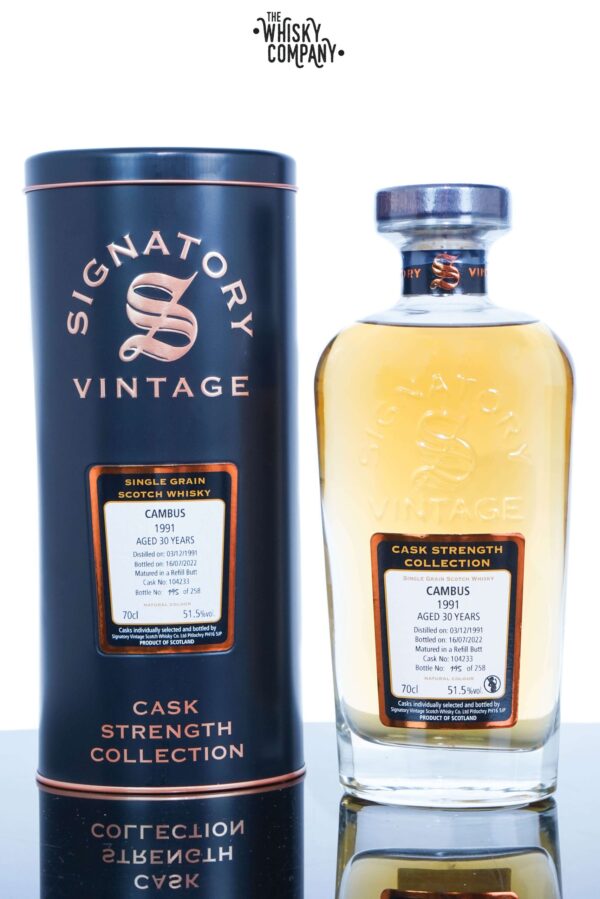 Cambus 1991 Aged 30 Years Cask Strength Single Malt Scotch Whisky – Signatory Vintage (700ml)