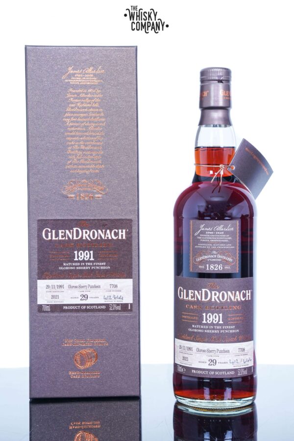 GlenDronach 1991 Aged 29 Years Single Malt Scotch Whisky – Batch 19 Cask No. 7708 (700ml)