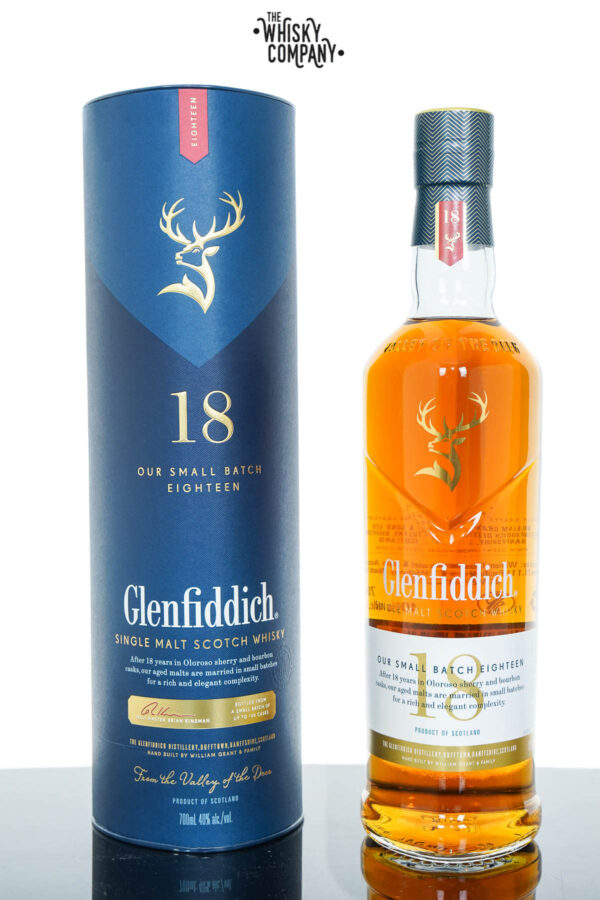 Glenfiddich Aged 18 Years Speyside Single Malt Scotch Whisky (750ml)