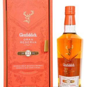 Glenfiddich Aged 21 Years Gran Reserva Rum Cask Finish Single Malt Scotch Whisky (750ml)
