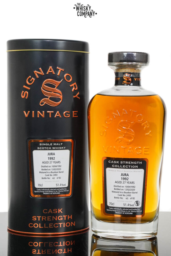Isle of Jura 1992 Aged 32 Years Cask Strength Single Malt Scotch Whisky – Signatory Vintage (700ml)