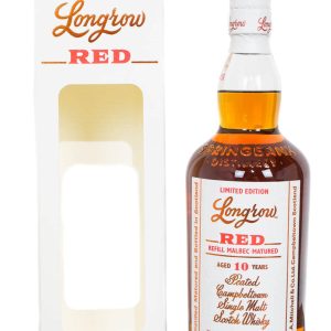 Longrow Red Aged 10 Years Refill Malbec Cask Matured Peated Campbeltown Single Malt Scotch Whisky (700ml)