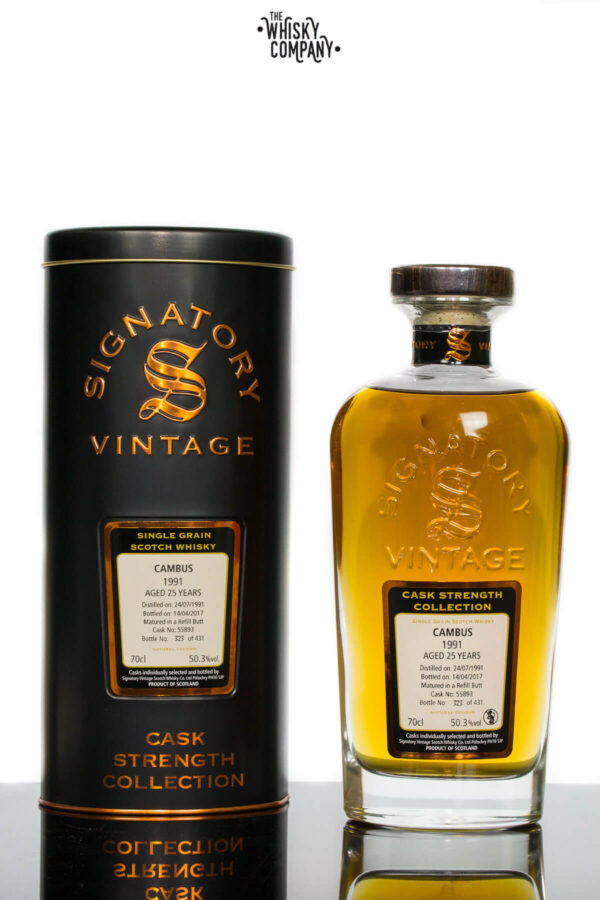 Cambus 1991 Aged 25 Years Single Grain Scotch Whisky – Signatory Vintage (700 mL)