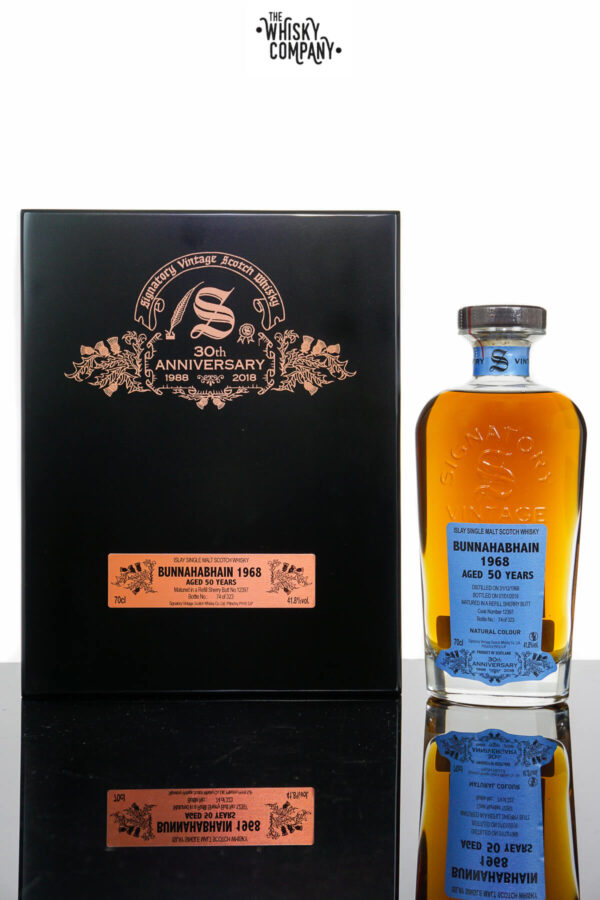 Bunnahabhain 1968 Aged 50 Years Single Malt Scotch Whisky – Signatory Vintage 30th Anniversary (700ml)
