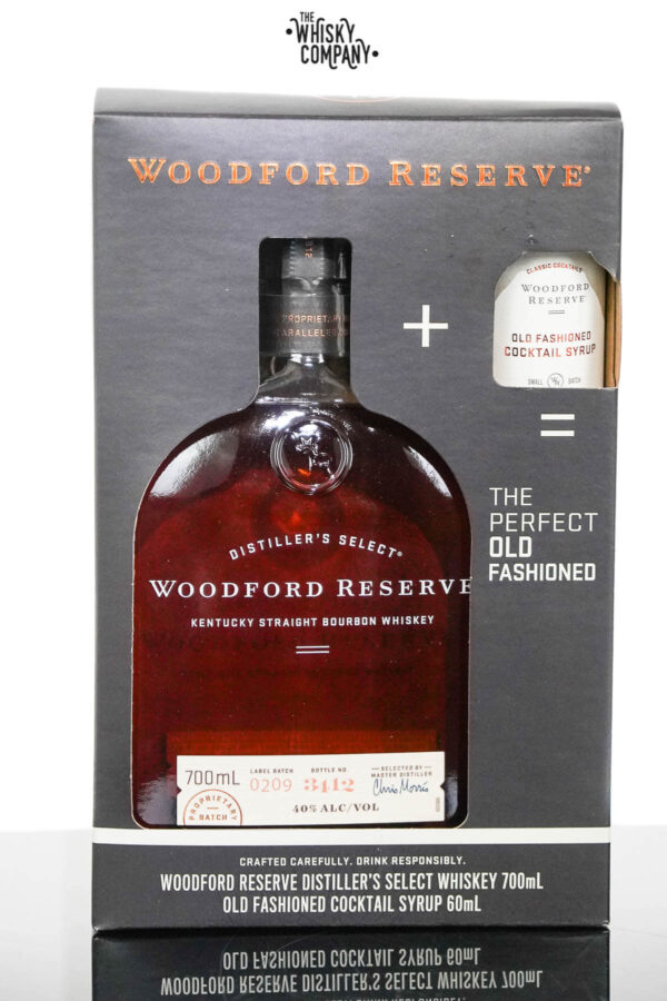 Woodford Reserve Distiller’s Select Kentucky Straight Bourbon Whiskey – PLUS Cocktail Syrup (700ml)